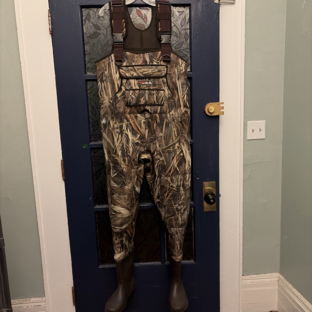 HISEA 200G Neoprene Chest Waders Mens 9/Womens 11 TrueTimber DRT Camo Duck Hunt